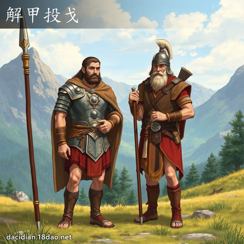 解甲投戈 - 國語大辭典配圖