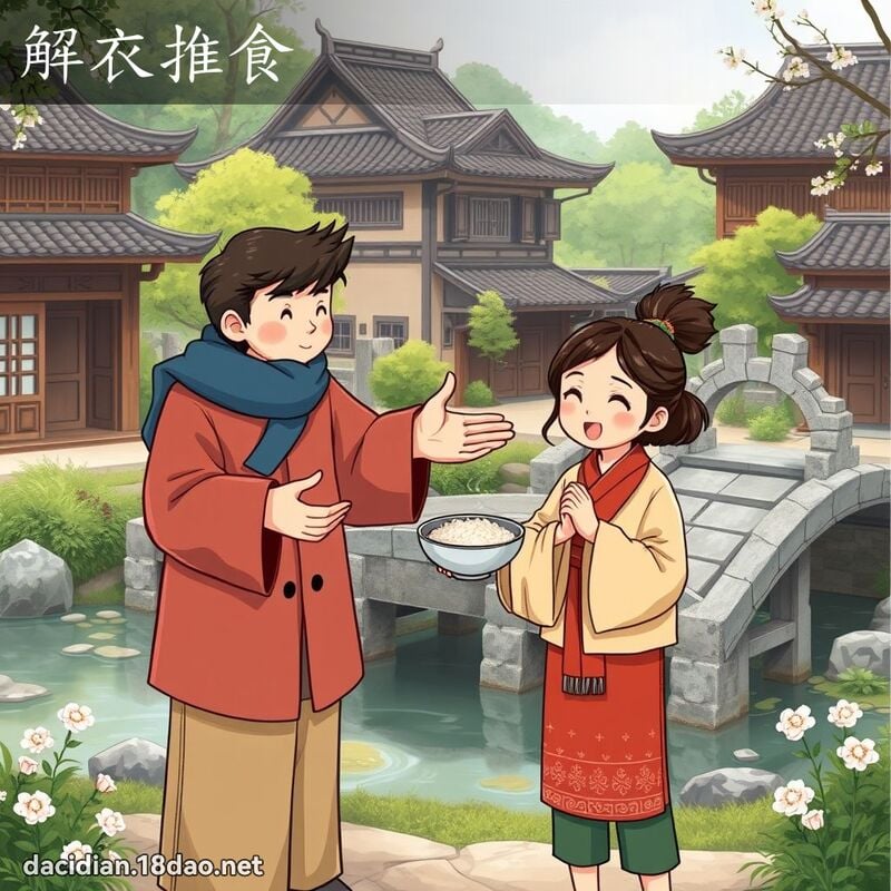 解衣推食 - 国语大辞典配图