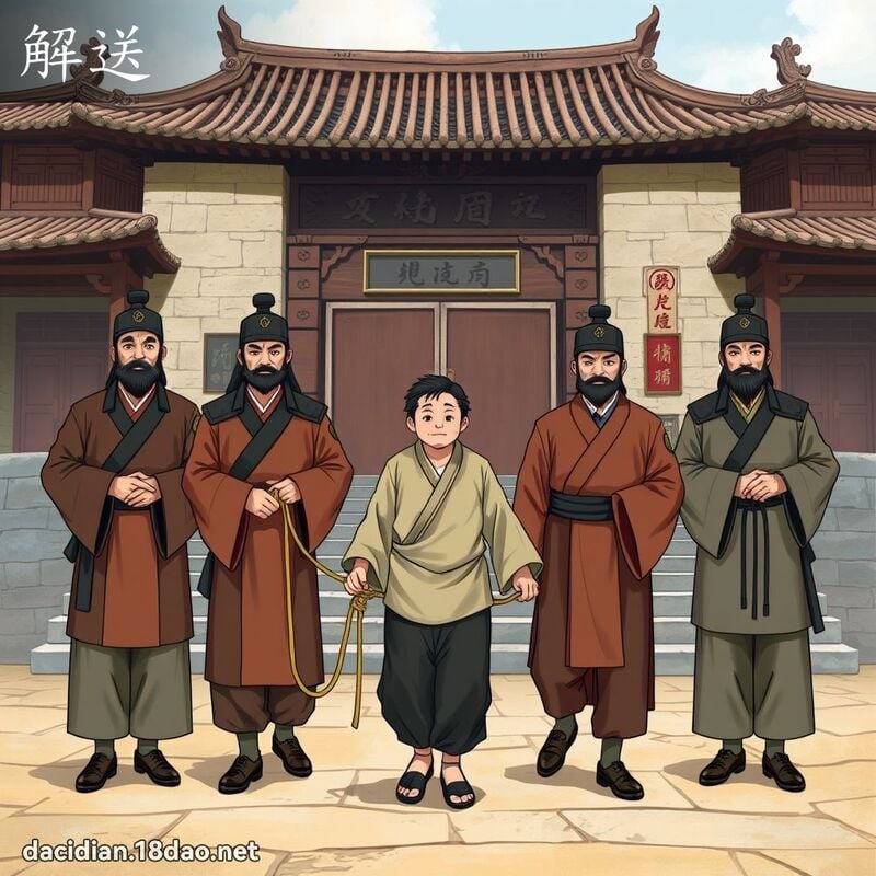 解送 - 國語大辭典配圖