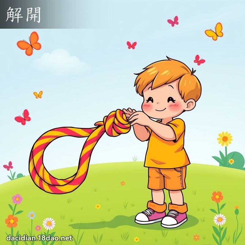 解開 - 國語大辭典配圖
