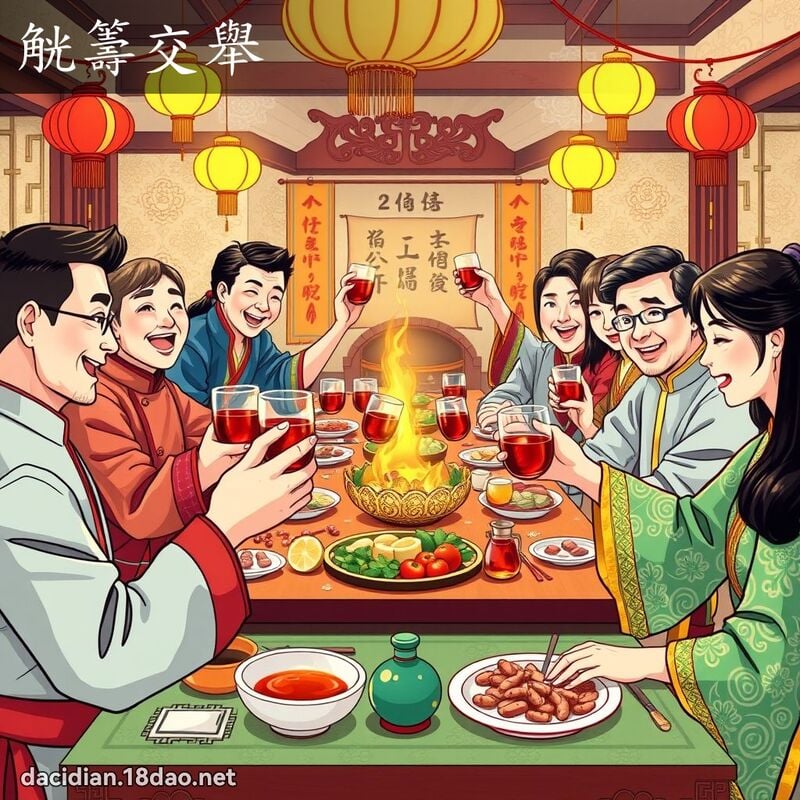 觥籌交舉 - 國語大辭典配圖
