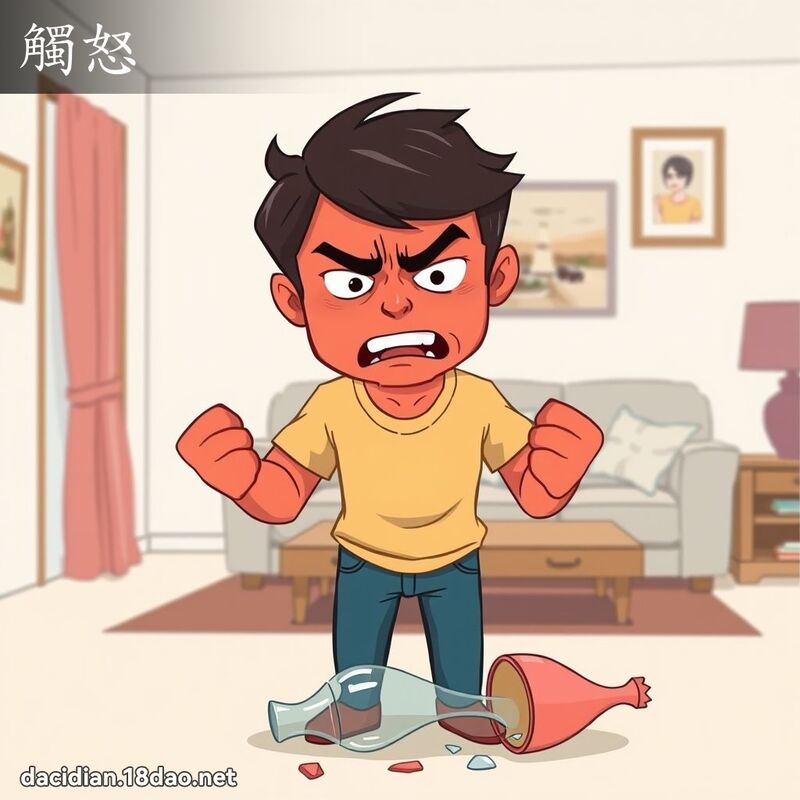 觸怒 - 國語大辭典配圖