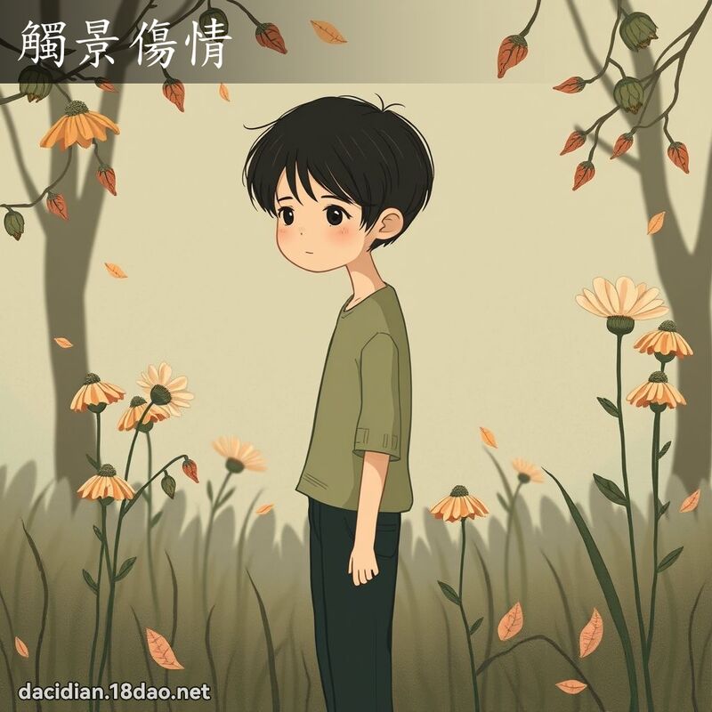 触景伤情 - 国语大辞典配图