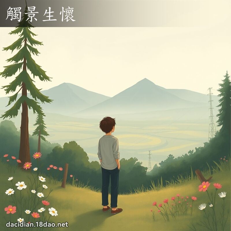 触景生怀 - 国语大辞典配图