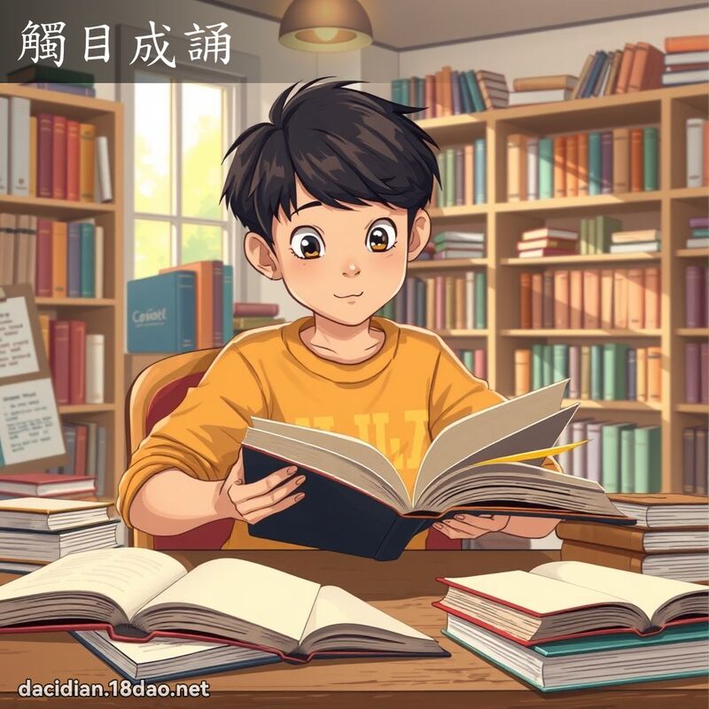 觸目成誦 - 國語大辭典配圖