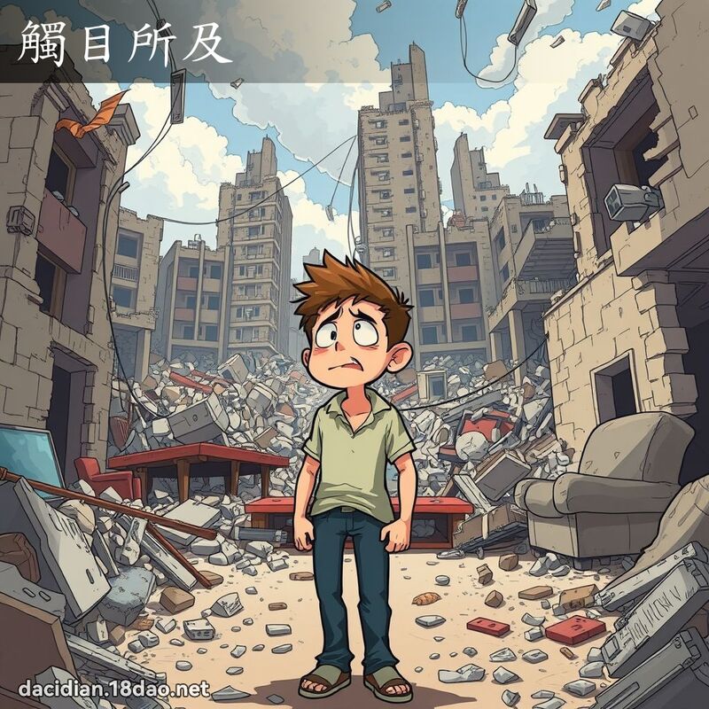 觸目所及 - 國語大辭典配圖