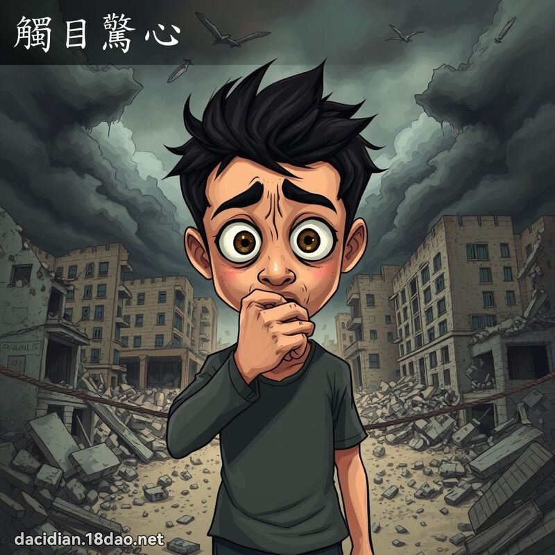 觸目驚心 - 國語大辭典配圖