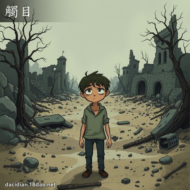 觸目 - 國語大辭典配圖