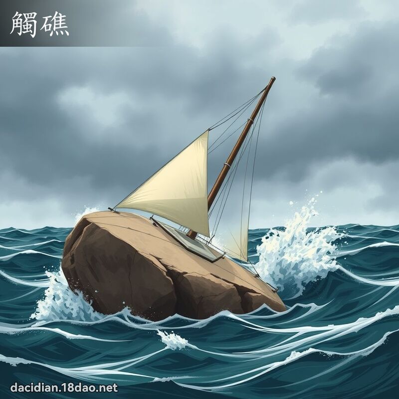 觸礁 - 國語大辭典配圖