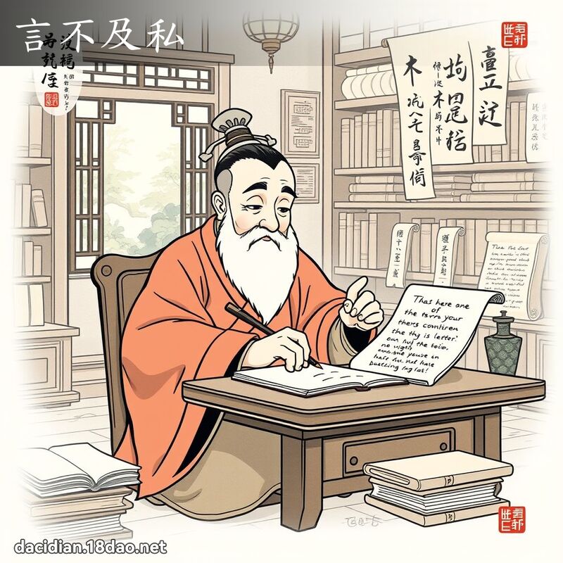 言不及私 - 國語大辭典配圖