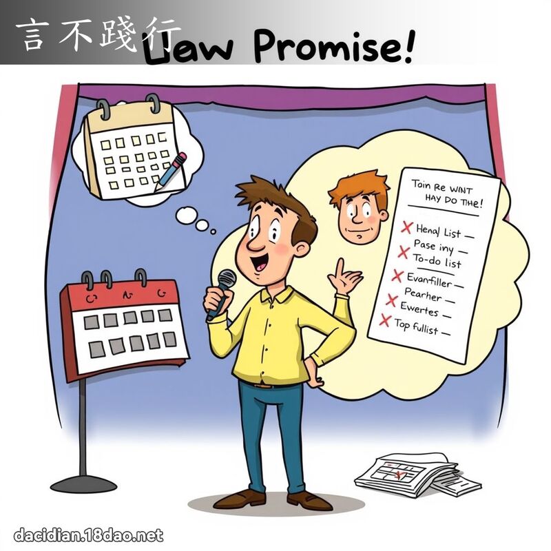 言不踐行 - 國語大辭典配圖