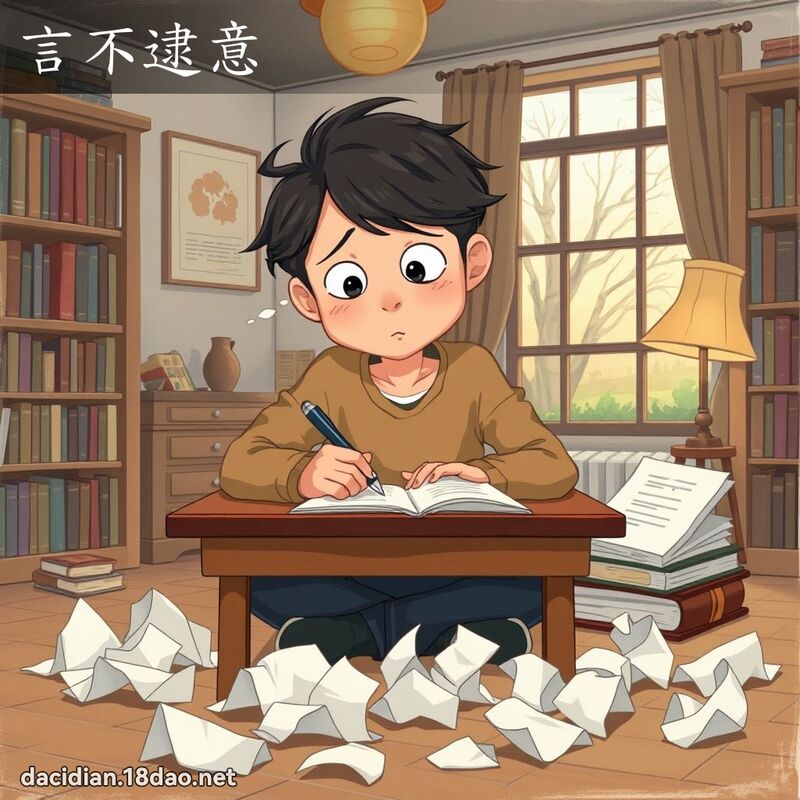 言不逮意 - 国语大辞典配图