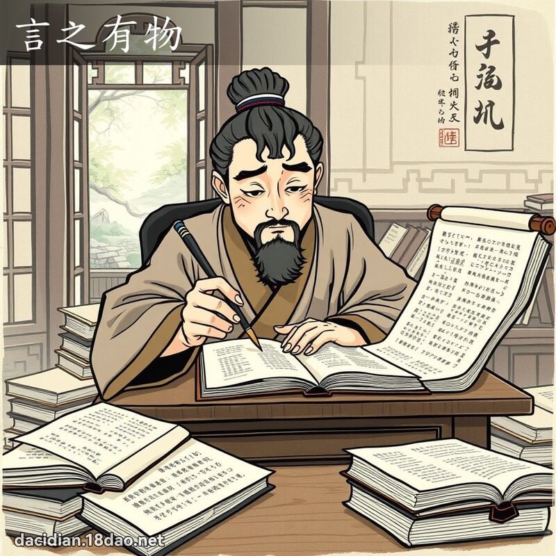 言之有物 - 国语大辞典配图