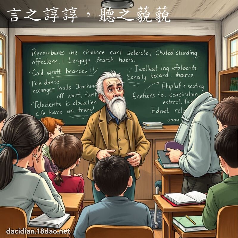 言之諄諄，聽之藐藐 - 國語大辭典配圖