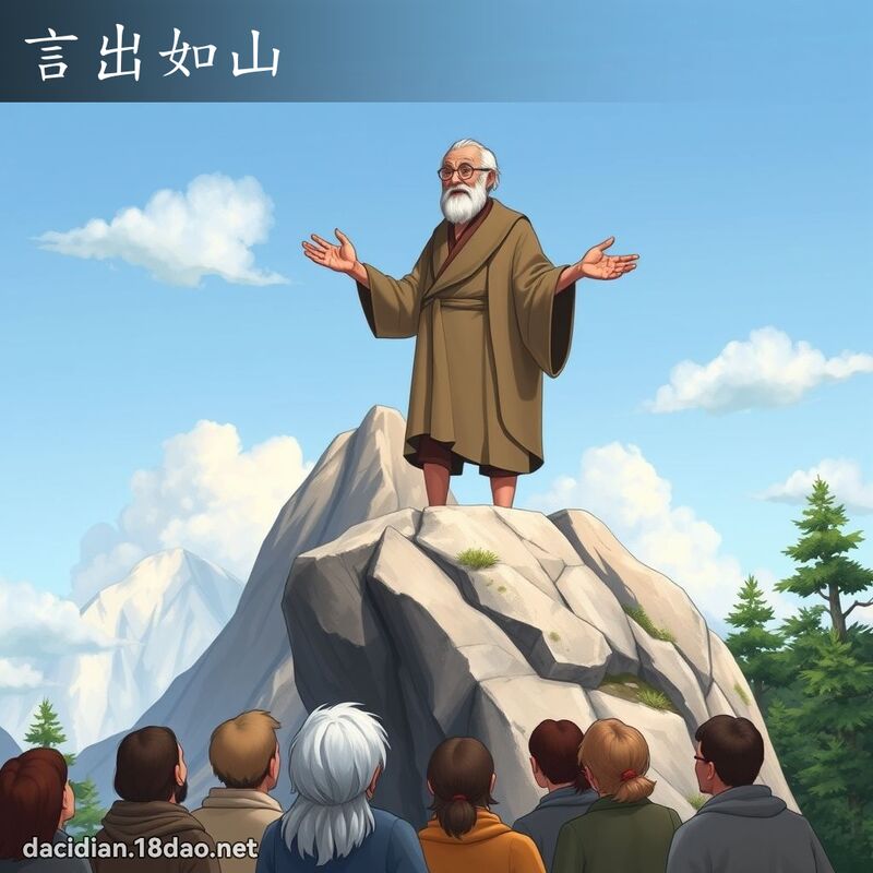 言出如山 - 國語大辭典配圖