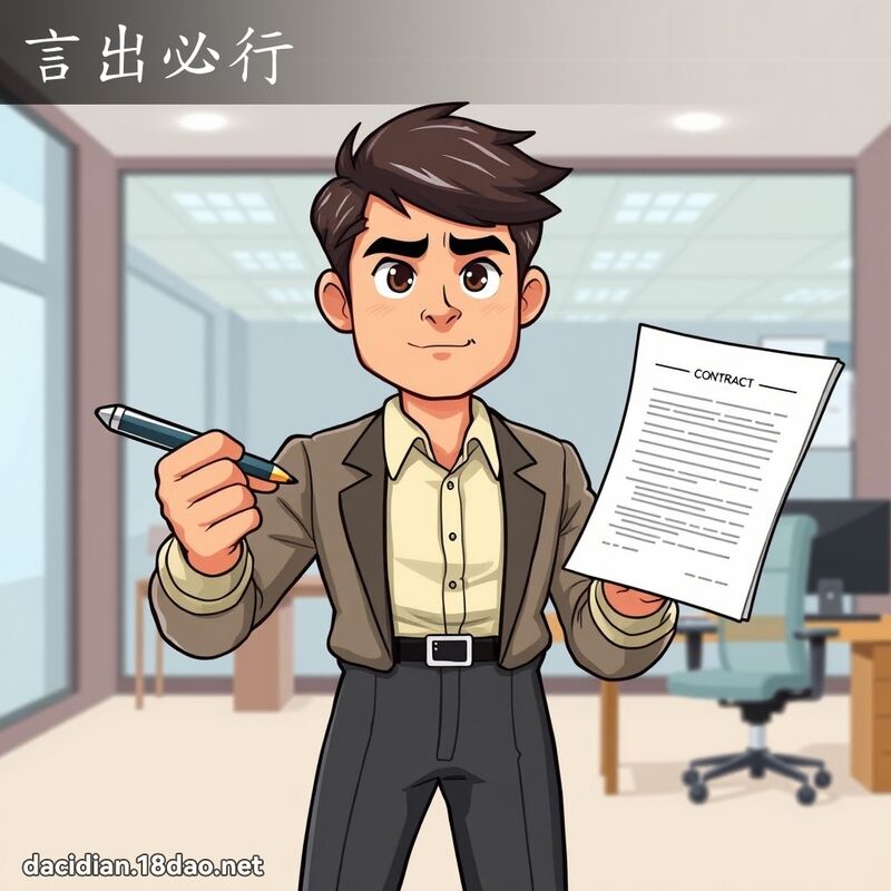 言出必行 - 国语大辞典配图