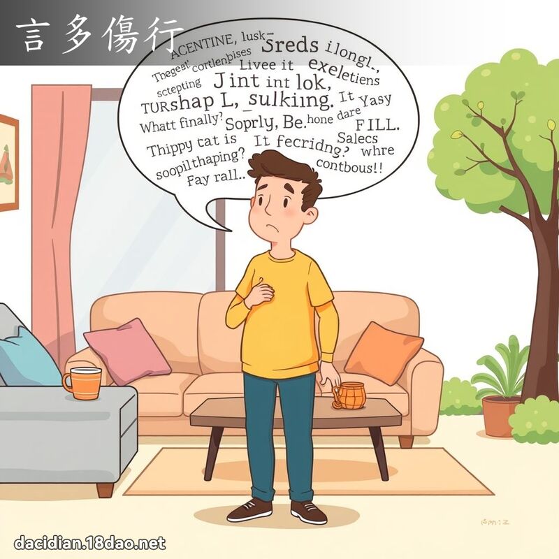 言多傷行 - 國語大辭典配圖