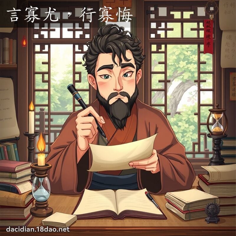 言寡尤，行寡悔 - 國語大辭典配圖