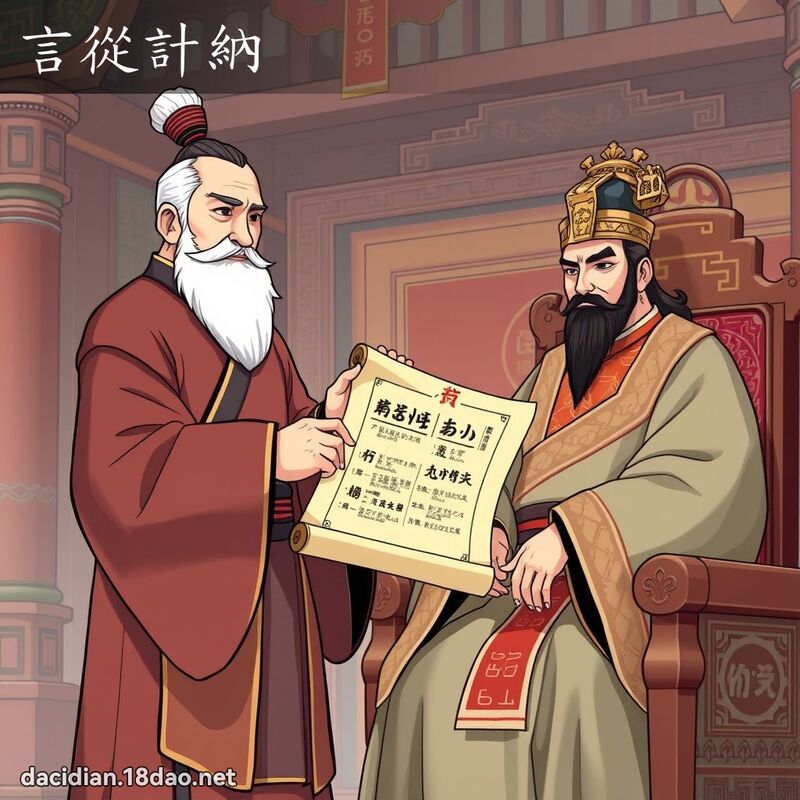 言從計納 - 國語大辭典配圖