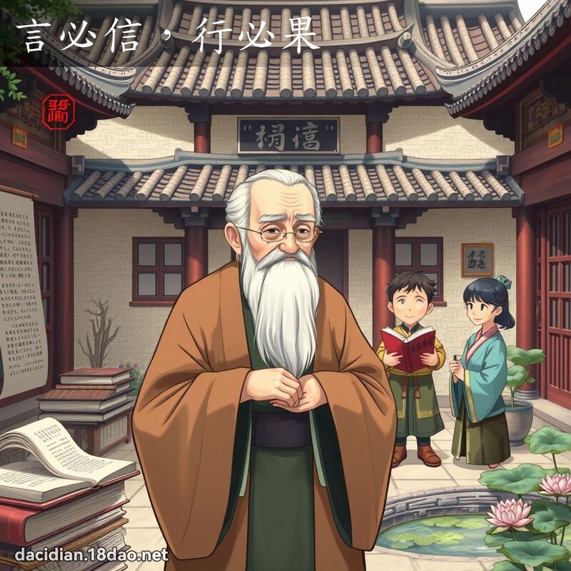 言必信，行必果 - 国语大辞典配图