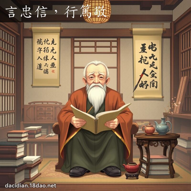 言忠信，行篤敬 - 国语大辞典配图