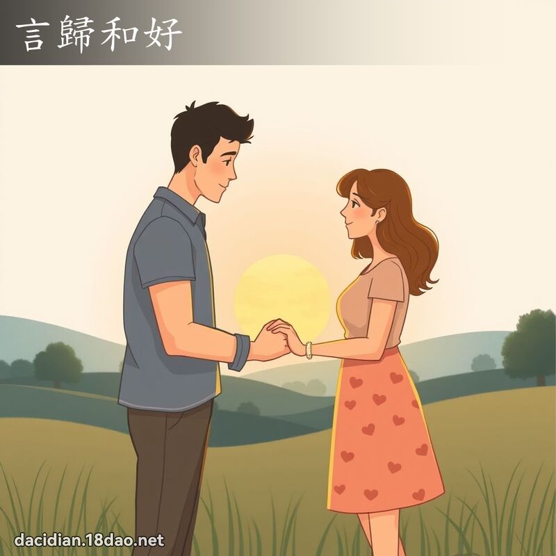 言归和好 - 国语大辞典配图