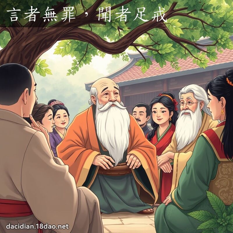 言者無罪，聞者足戒 - 國語大辭典配圖