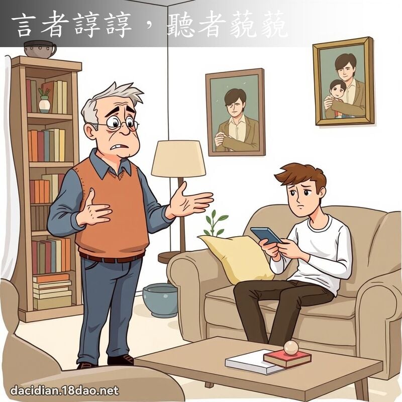 言者谆谆，听者藐藐 - 国语大辞典配图