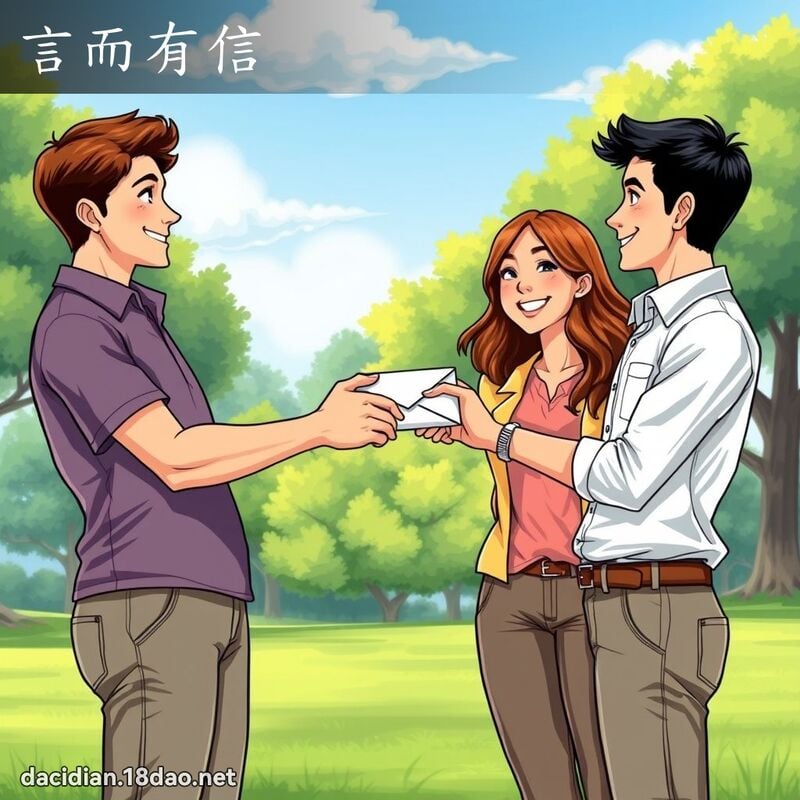 言而有信 - 國語大辭典配圖