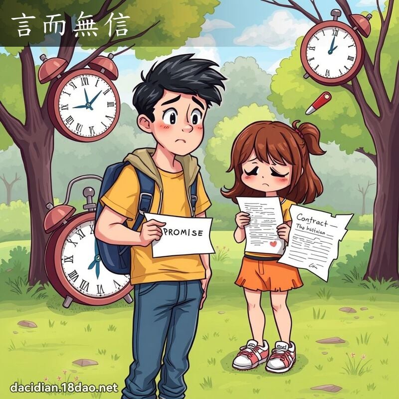 言而無信 - 國語大辭典配圖