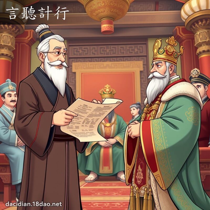 言聽計行 - 國語大辭典配圖