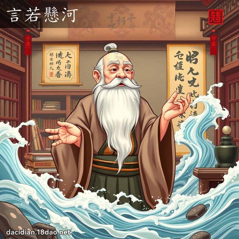 言若悬河 - 国语大辞典配图