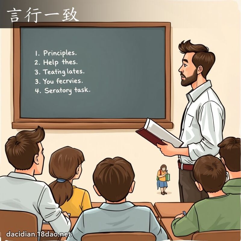 言行一致 - 国语大辞典配图