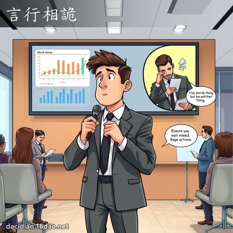 言行相詭 - 國語大辭典配圖