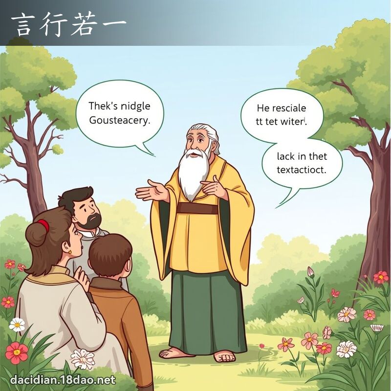 言行若一 - 國語大辭典配圖