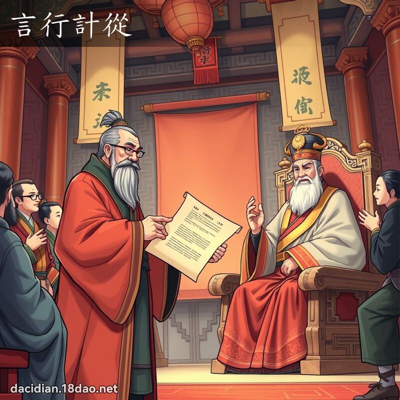 言行計從 - 國語大辭典配圖