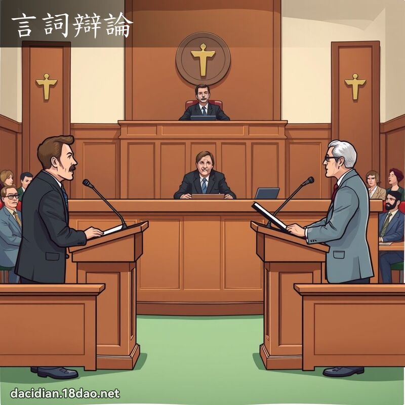 言詞辯論 - 國語大辭典配圖