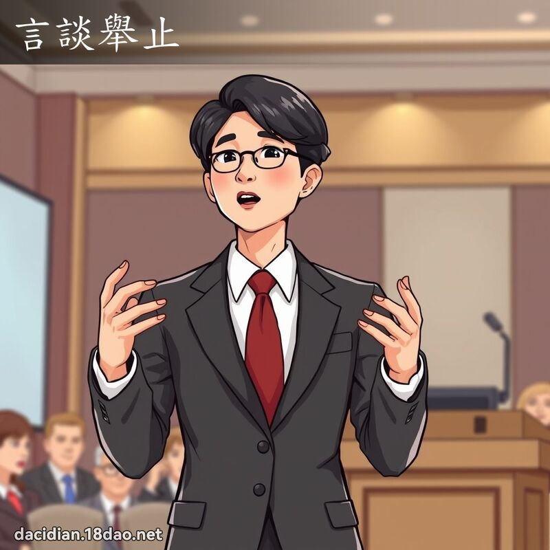 言談舉止 - 國語大辭典配圖