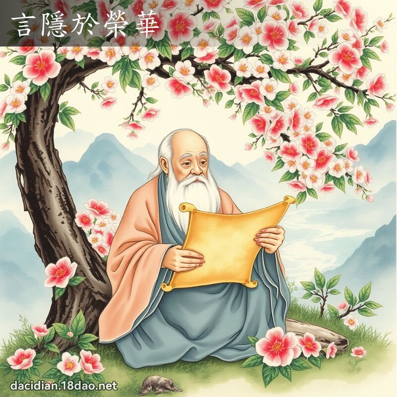 言隱於榮華 - 國語大辭典配圖
