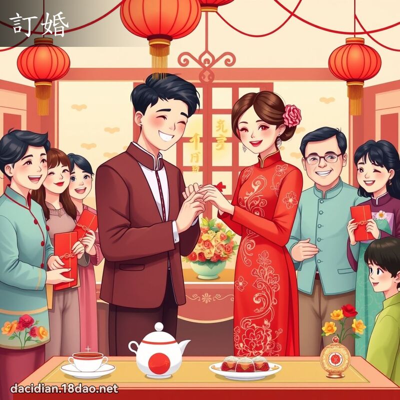 订婚 - 国语大辞典配图