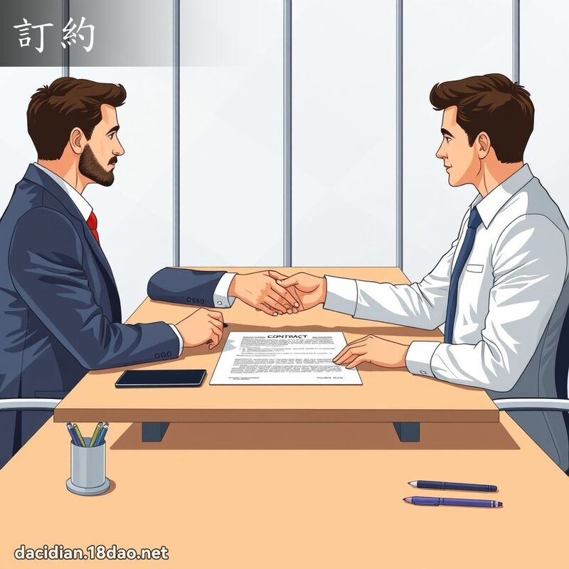 订约 - 国语大辞典配图