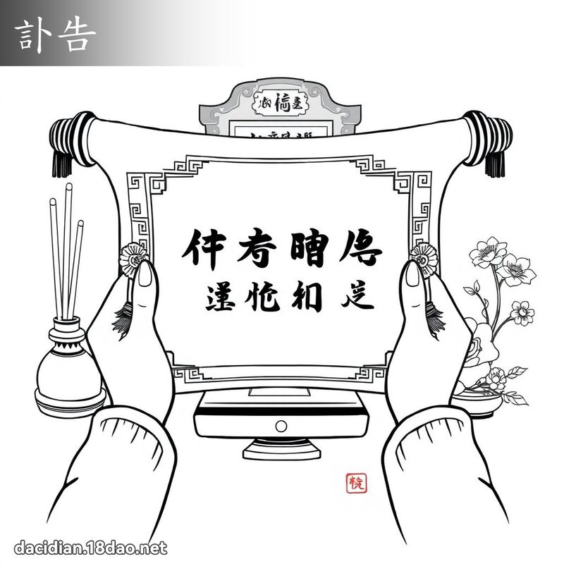讣告 - 国语大辞典配图