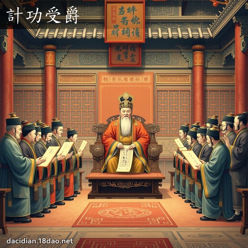 計功受爵 - 國語大辭典配圖
