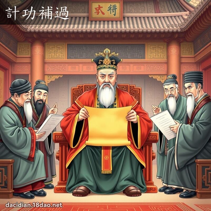 计功补过 - 国语大辞典配图