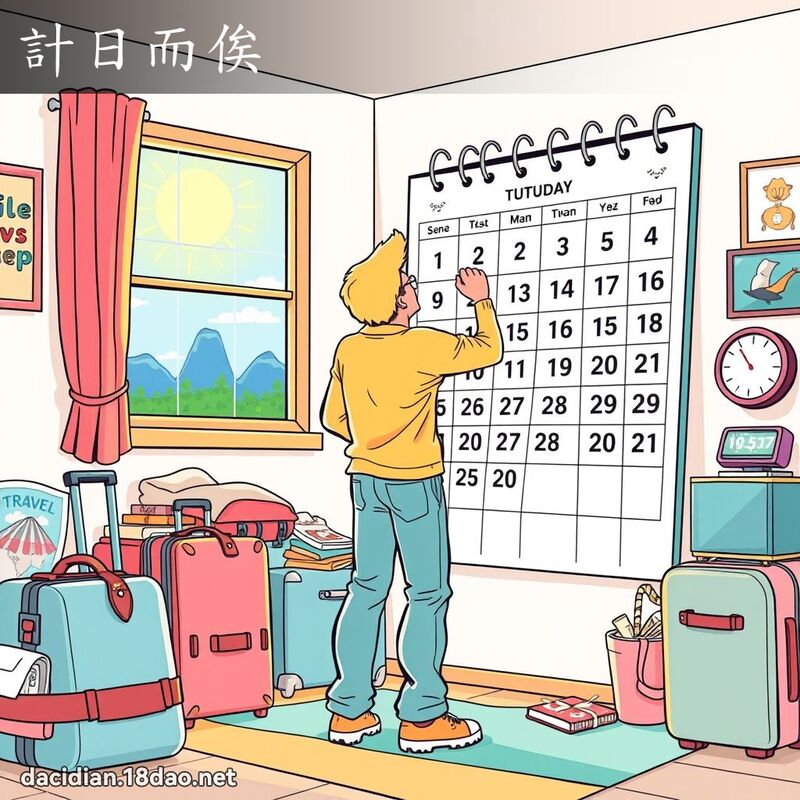 计日而俟 - 国语大辞典配图
