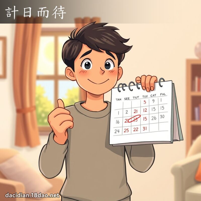 計日而待 - 國語大辭典配圖