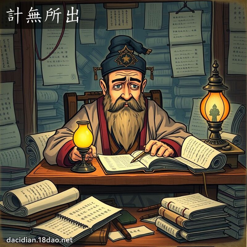 计无所出 - 国语大辞典配图
