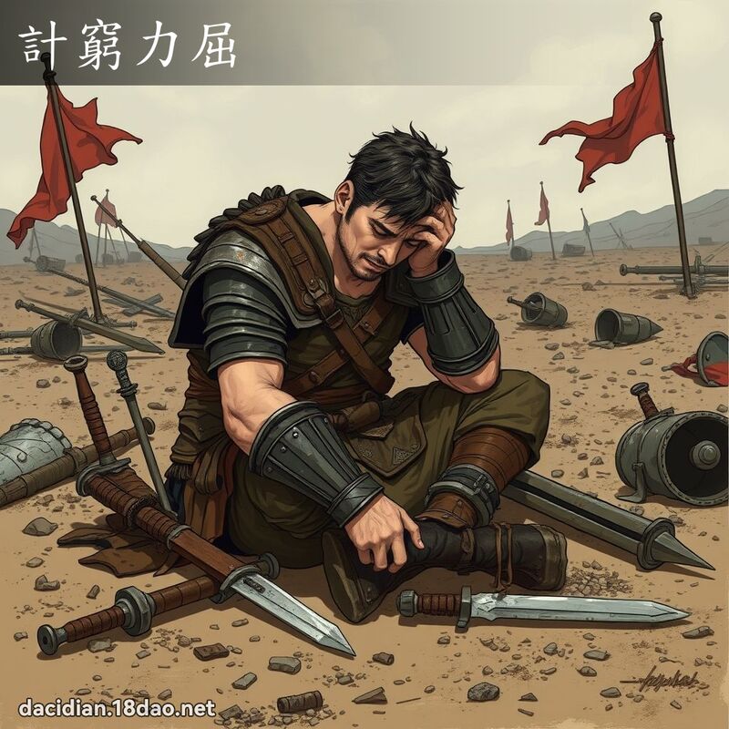 計窮力屈 - 國語大辭典配圖