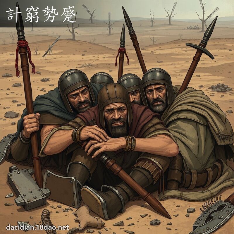 計窮勢蹙 - 國語大辭典配圖