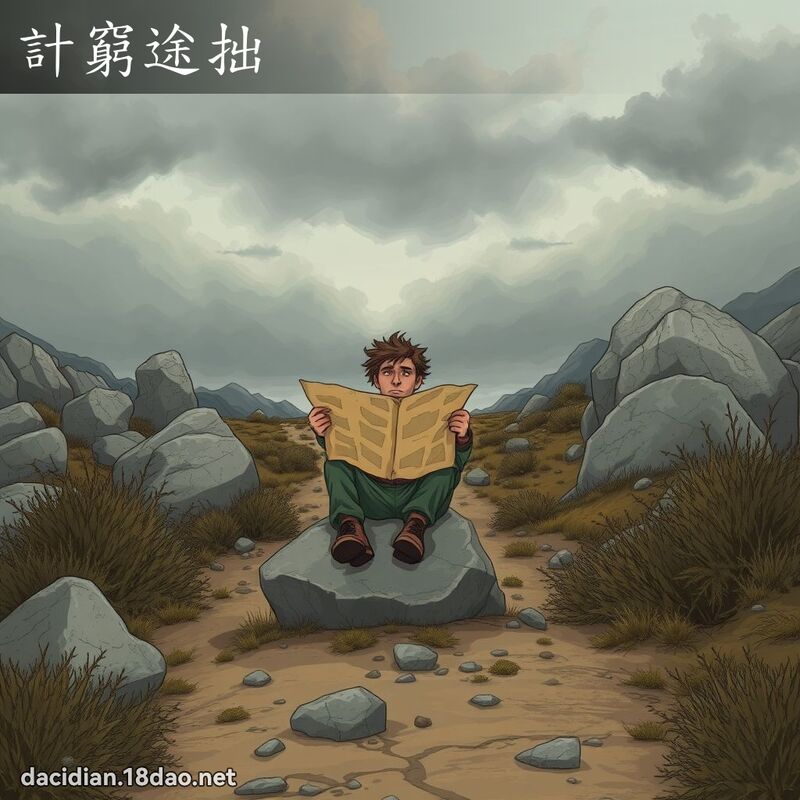 计穷途拙 - 国语大辞典配图
